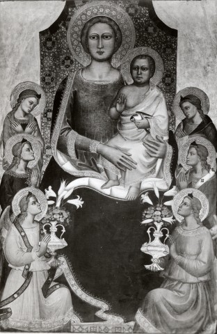 Anonimo — Niccolò di Pietro Gerini. Thronende Madonna mit sechs Engeln — insieme